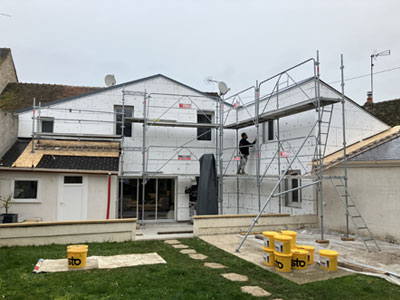 Isolation extérieure PSE pendant